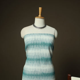 Multicolor - Pochampally Ikat Weave 3pc Cotton Unstitched Dress Material Suit Set 05