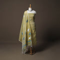 Handwoven Phulia Jamdani Muslin Silk 2pc Unstitched Dress Material Kurta Set 24