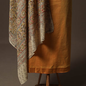Mangalagiri Handwoven Cotton 2pc Unstitched Dress Material Kurta Set with Jewellery 12
