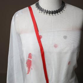 Handwoven Phulia Jamdani Muslin Silk 2pc Unstitched Dress Material Kurta Set 26