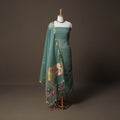 Handwoven Phulia Jamdani Muslin Silk 2pc Unstitched Dress Material Kurta Set 28
