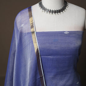 Handwoven Phulia Jamdani Muslin Silk 2pc Unstitched Dress Material Kurta Set 30