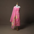 Handwoven Phulia Jamdani Muslin Silk 2pc Unstitched Dress Material Kurta Set 32