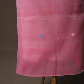 Handwoven Phulia Jamdani Muslin Silk 2pc Unstitched Dress Material Kurta Set 32