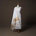 Handwoven Phulia Jamdani Muslin Silk 2pc Unstitched Dress Material Kurta Set 33