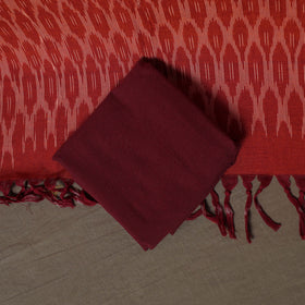 Pochampally Ikat Weave 3pc Cotton Unstitched Dress Material Suit Set 01