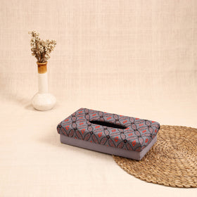 Purple - handcrafted bengal kantha work tissue box 35