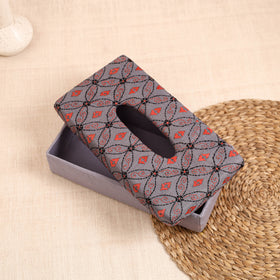 Purple - handcrafted bengal kantha work tissue box 35