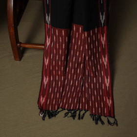 Maroon - Pochampally Ikat Weave 3pc Cotton Unstitched Dress Material Suit Set 14