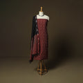 Maroon - Pochampally Ikat Weave 3pc Cotton Unstitched Dress Material Suit Set 14
