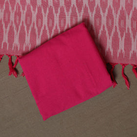 Pochampally Ikat Weave 3pc Cotton Unstitched Dress Material Suit Set 02
