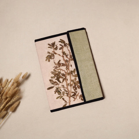 Beige - natural leaf art work file folder 28 - handcrafted