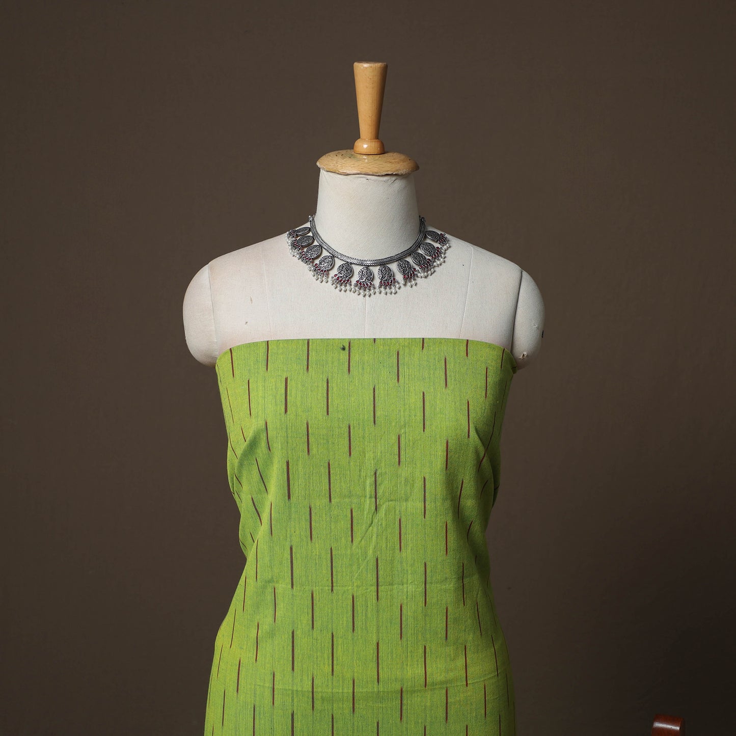 Pochampally Ikat Weave 3pc Cotton Unstitched Dress Material Suit Set 04