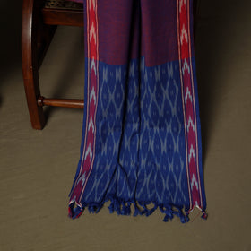 Blue - Pochampally Ikat Weave 3pc Cotton Unstitched Dress Material Suit Set 16