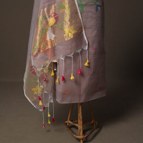 Handwoven Phulia Jamdani Muslin Silk 2pc Unstitched Dress Material Kurta Set 40