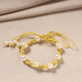 Yellow - handmade beadwork bracelet 31 - handcrafted