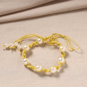 Yellow - handmade beadwork bracelet 31 - handcrafted