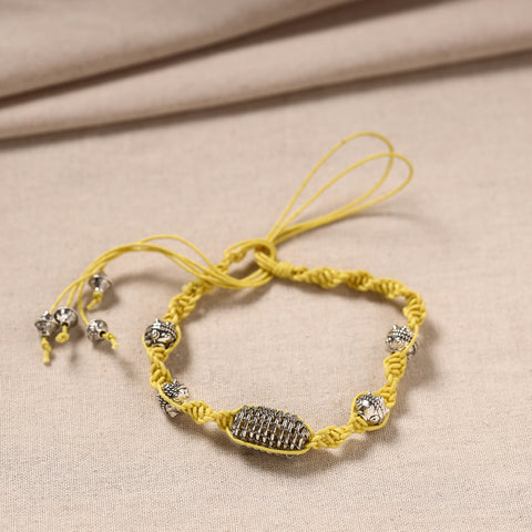 Yellow - handmade german silver bracelet 32 - handcrafted