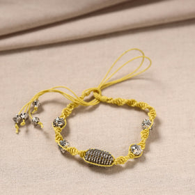 Yellow - handmade german silver bracelet 32 - handcrafted