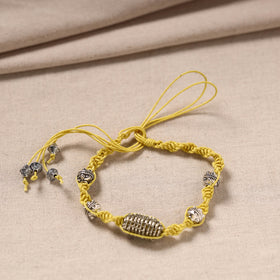 Yellow - handmade german silver bracelet 32 - handcrafted