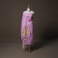 Handwoven Phulia Jamdani Muslin Silk 2pc Unstitched Dress Material Kurta Set 42