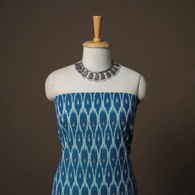 Pochampally Ikat Weave 3pc Cotton Unstitched Dress Material Suit Set 07