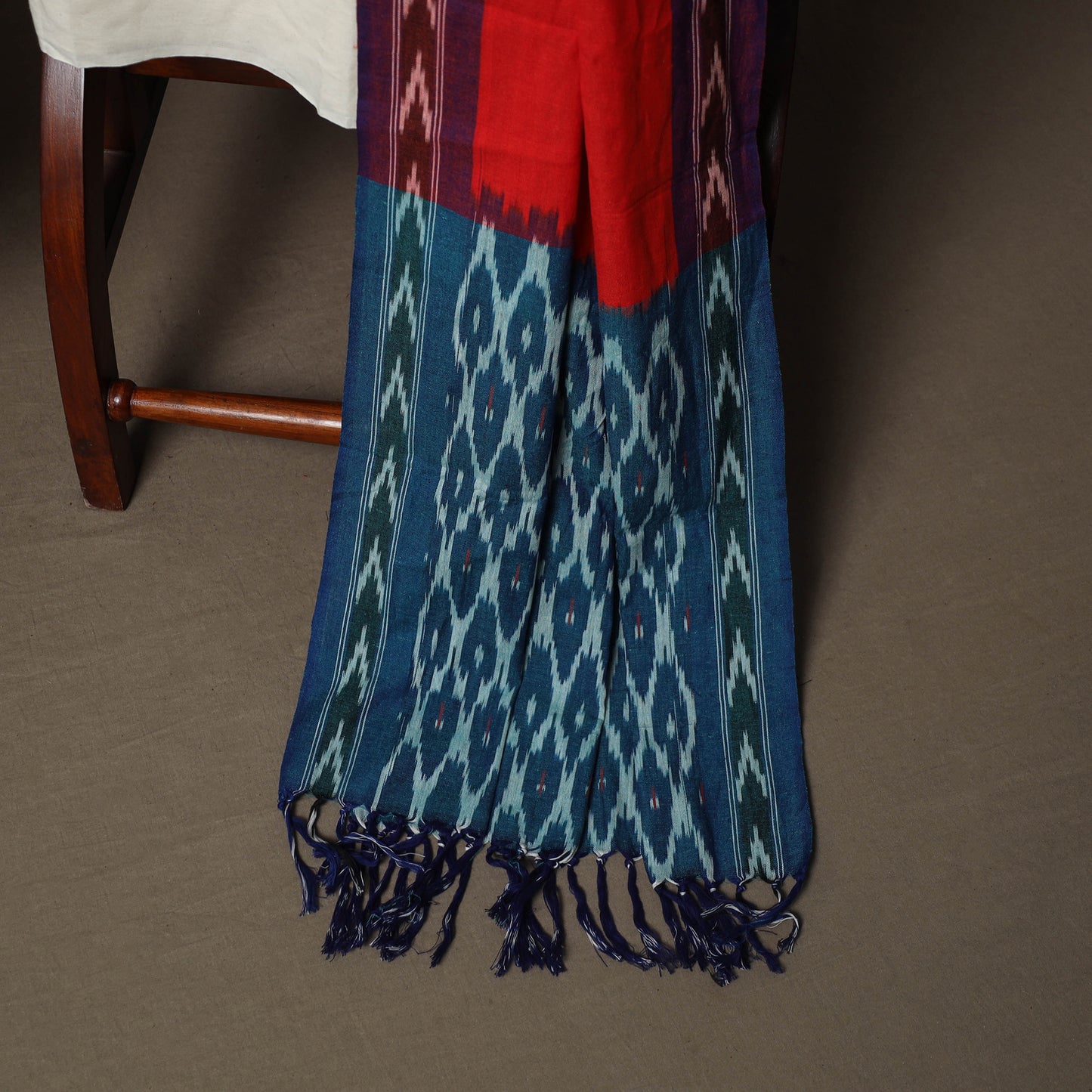 Pochampally Ikat Weave 3pc Cotton Unstitched Dress Material Suit Set 07