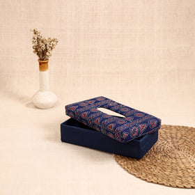 Blue - handcrafted bengal kantha work tissue box 16