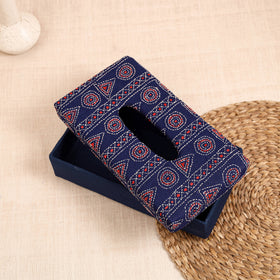 Blue - handcrafted bengal kantha work tissue box 16
