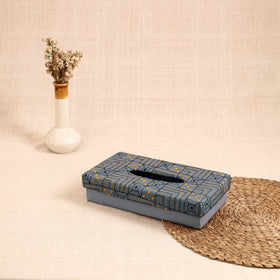 Purple - handcrafted bengal kantha work tissue box 37