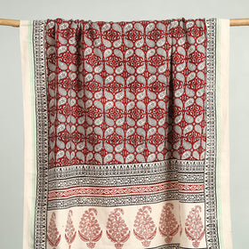 Red Bagh Hand Block Print Cotton Handloom Towel