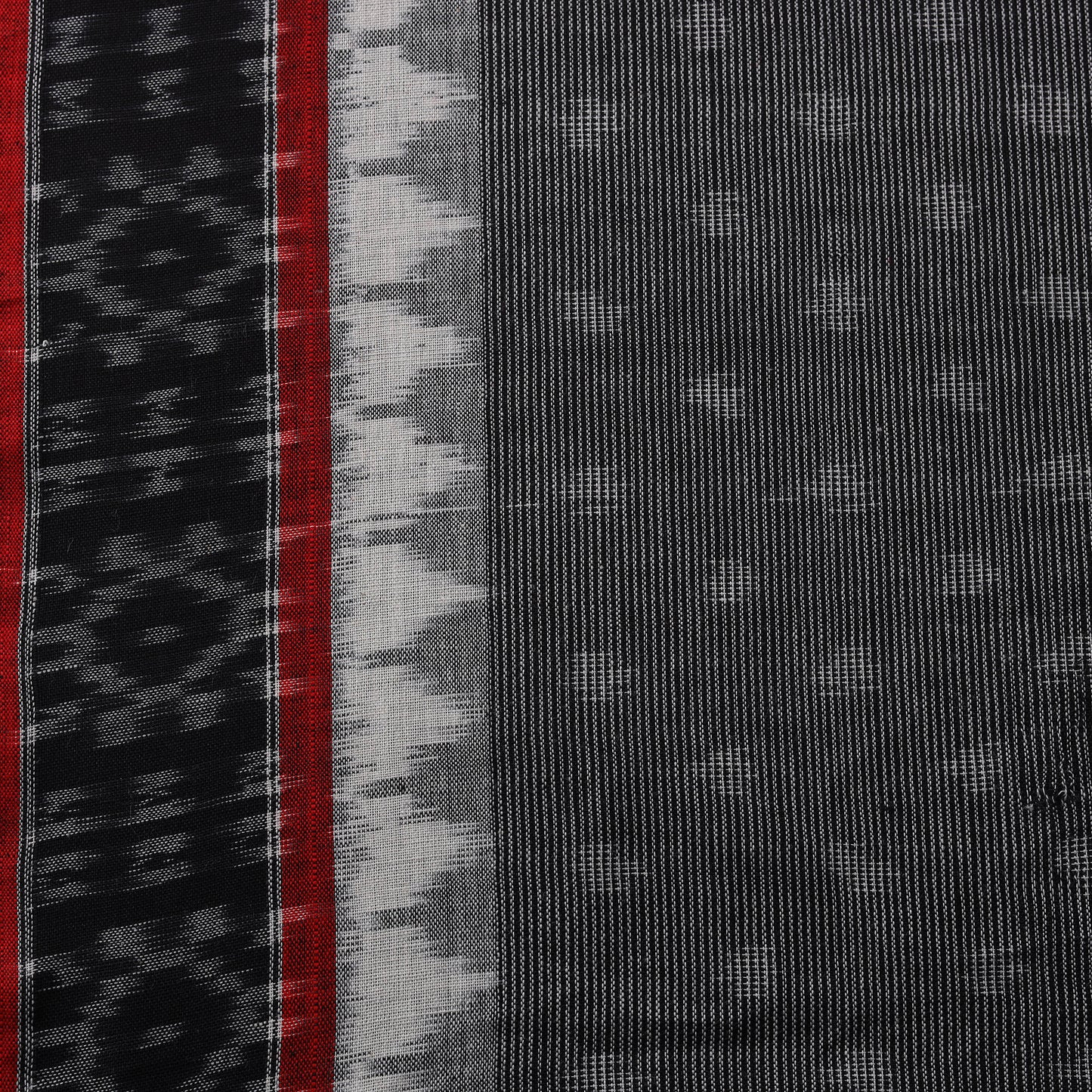 Pure Cotton Handloom Pochampally Ikat Fabric with Border 01