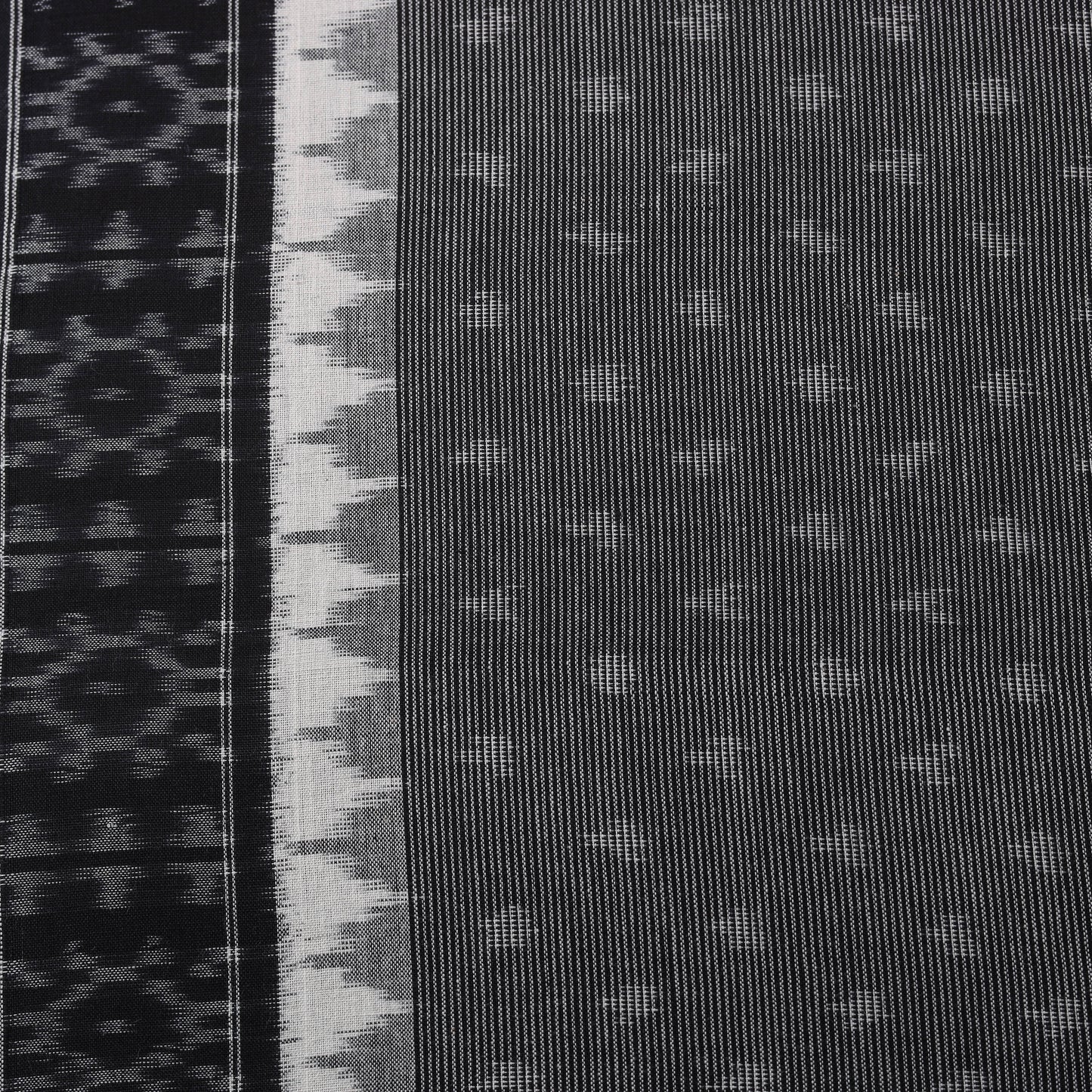 Pure Cotton Handloom Pochampally Ikat Fabric with Border 02