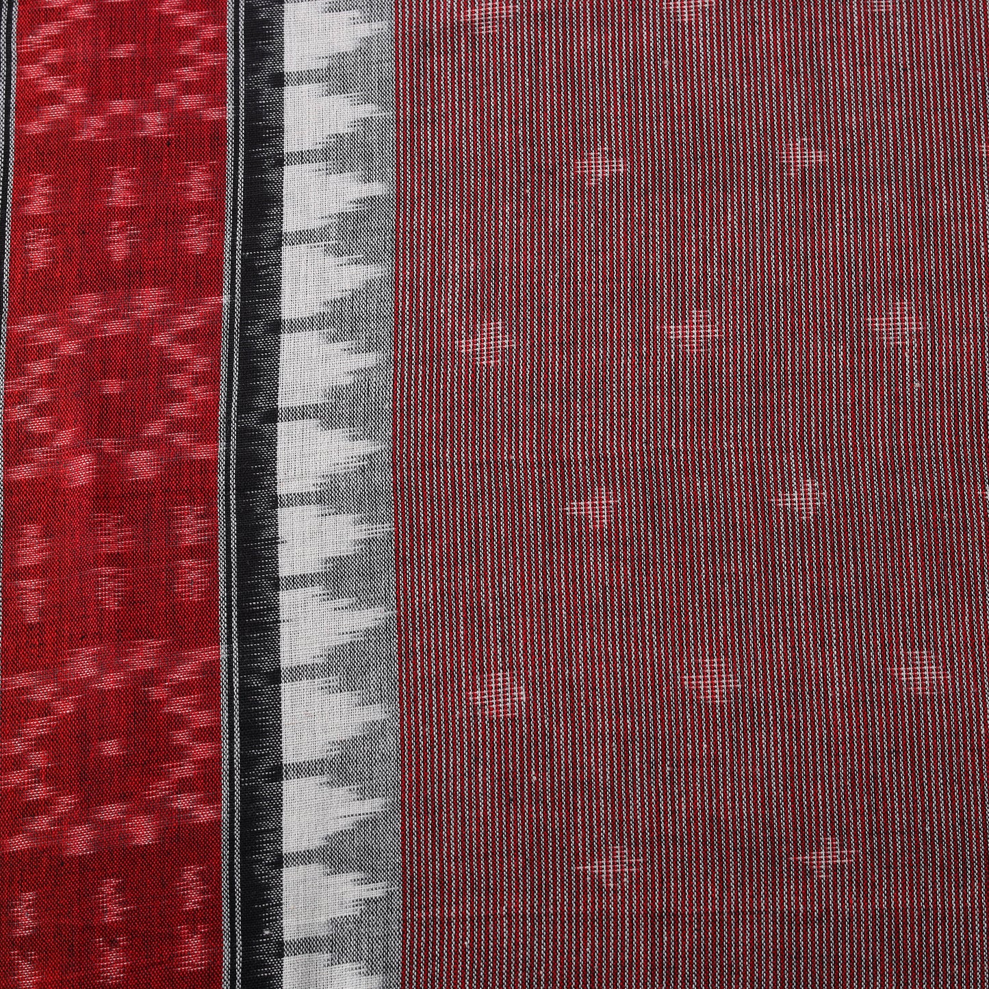 Pure Cotton Handloom Pochampally Ikat Fabric with Border 03
