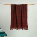 Maroon Bagh Hand Block Print Cotton Handloom Towel