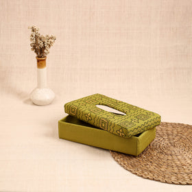 Green - handcrafted bengal kantha work tissue box 29