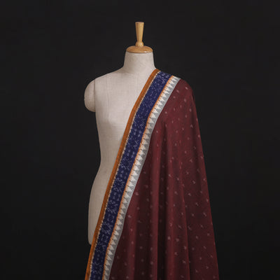 Pure Cotton Handloom Pochampally Ikat Fabric with Border 05