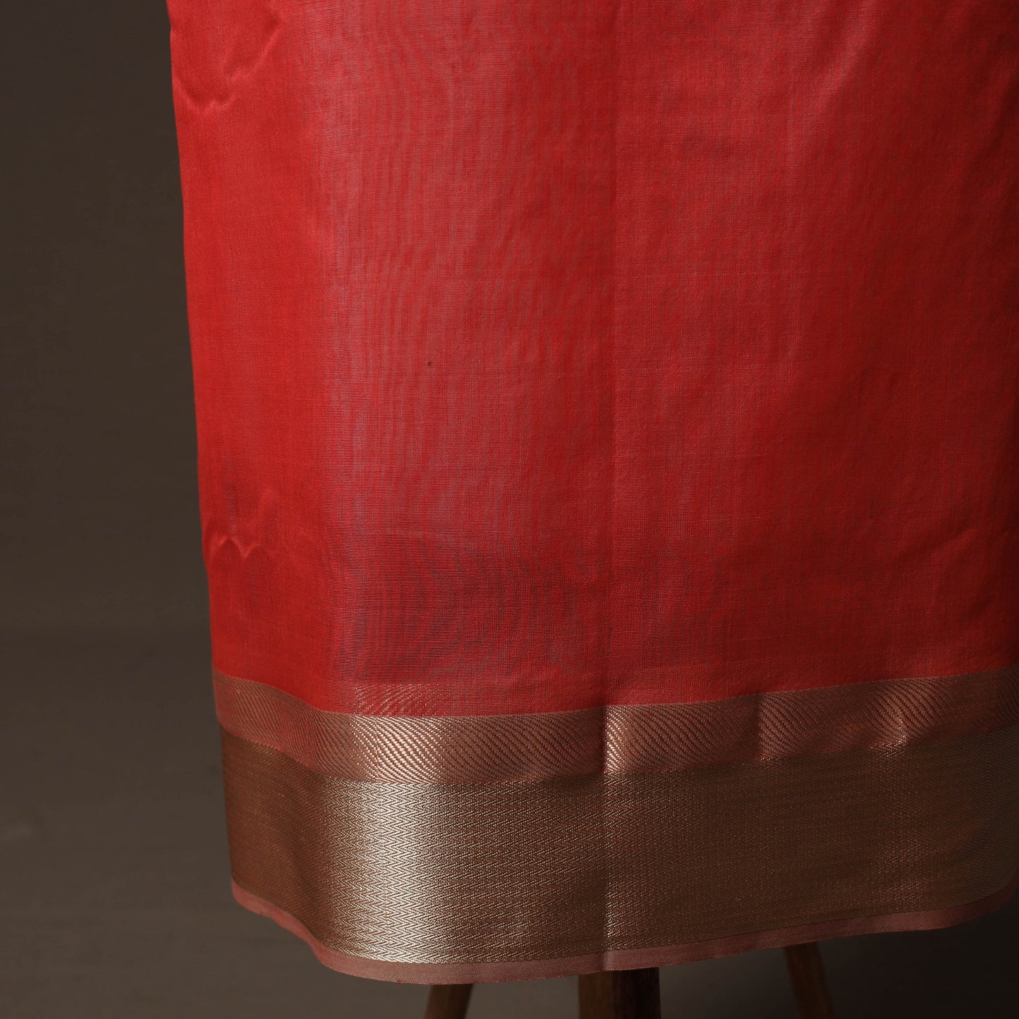 Pink - 2pc Handloom Maheshwari Silk Unstitched Dress Material Kurta Set with Resham Zari Border 08