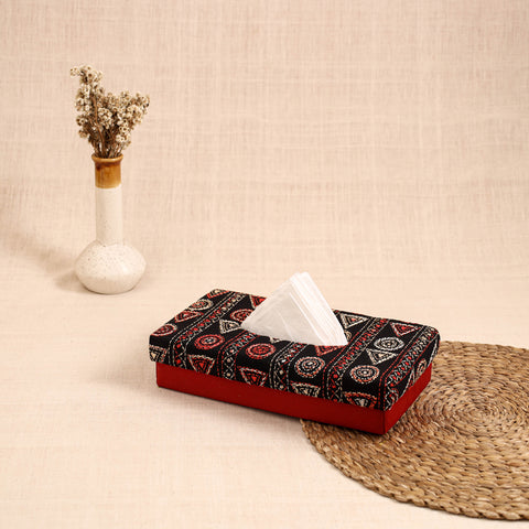 Red - handcrafted bengal kantha work tissue box 31
