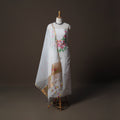 Handwoven Phulia Jamdani Muslin Silk 2pc Unstitched Dress Material Kurta Set 53
