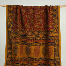 Brown Bagh Hand Block Print Cotton Handloom Towel