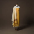 Yellow - 2pc Handloom Maheshwari Silk Unstitched Dress Material Kurta Set 10