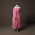 Handwoven Phulia Jamdani Muslin Silk 2pc Unstitched Dress Material Kurta Set 54