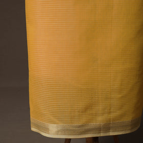 Yellow - 2pc Handloom Maheshwari Silk Unstitched Dress Material Kurta Set 10
