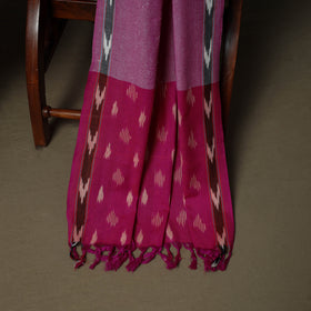 Pink - Pochampally Ikat Weave 3pc Cotton Unstitched Dress Material Suit Set 28