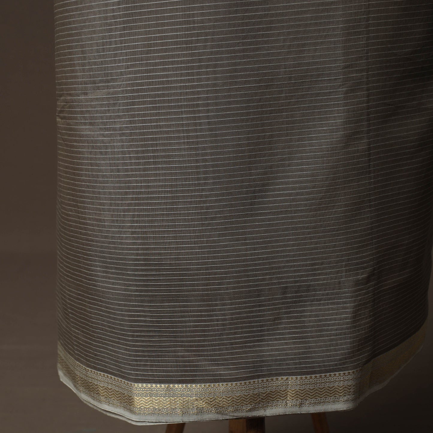 Brown - 2pc Handloom Maheshwari Silk Unstitched Dress Material Kurta Set 13