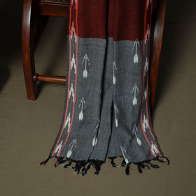 Grey - Pochampally Ikat Weave 3pc Cotton Unstitched Dress Material Suit Set 29