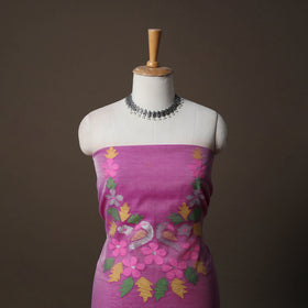 Handwoven Phulia Jamdani Muslin Silk 2pc Unstitched Dress Material Kurta Set 58