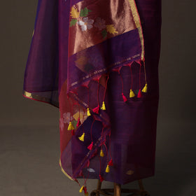 Handwoven Phulia Jamdani Muslin Silk 2pc Unstitched Dress Material Kurta Set 61