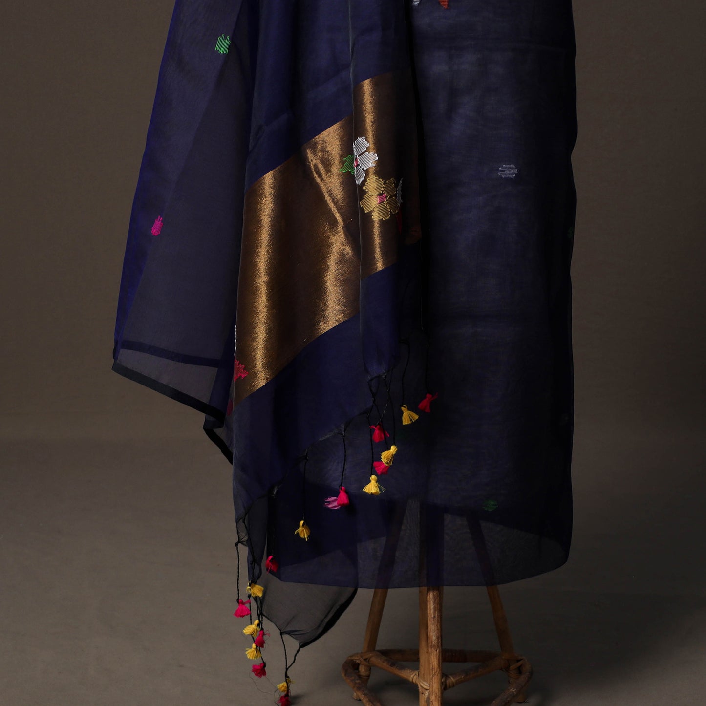Handwoven Phulia Jamdani Muslin Silk 2pc Unstitched Dress Material Kurta Set 62